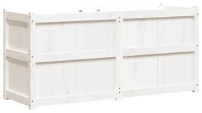 fehér tömör fenyőfa kerti virágláda 150x50x70 cm