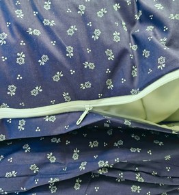 Márta kék pamut ágyneműhuzat 140x200cm+90x70cm TiaHome