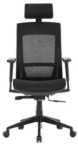 Fekete Hálós Irodai Szék, Szinkron Mechanikával. KA-W002 BK