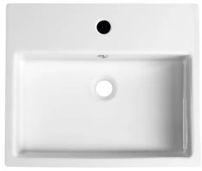 Isvea - Félbeépített mosdó PURITY 50x42 cm kerámia/fehér