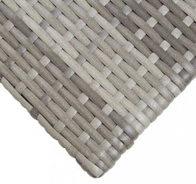 szürke polyrattan teázóasztal 50 x 50 x 47 cm