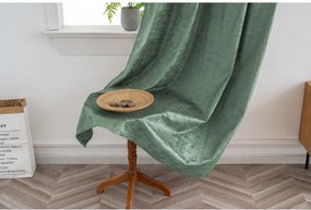 Sötétítő függöny LOOM VELVET 140x250 cm, zöld Felfüggesztés: Fém gyűrűk