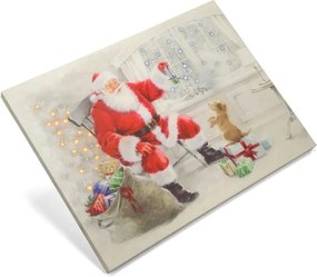 Falikép NEXOS Santa Claus 30 x 40 cm - 40x LED