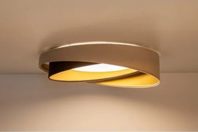 LED mennyezeti lámpa GALAXY MODERN LED/24W/230V átm. 55 cm bézs/barna/arany