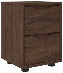 vidaXL Éjjeli asztal fiókkal Barna Tölgy 30,5 x 30 x 43 cm Faanyag
