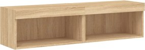 vidaXL 2 db sonoma tölgy színű TV-szekrény LED-ekkel 60x30x30 cm