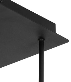 Art Deco mennyezeti lámpa fekete arannyal 9 lámpás - Athens Wire