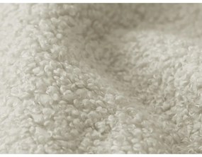 Bézs buklé kinyitható-tárolóhelyes sarokkanapé (jobb oldali-heverő résszel) Pele – Makamii