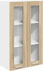 vidaXL Függő szekrény tárolóval Sonoma tölgy 60 x 31 x 100 cm Faanyag