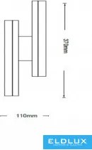 UNIVERSO fali lámpa 10w 800lm 4000k 190x50x210mm IP20 fehér