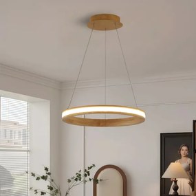 Brilagi - UMEA WOOD LED csillár kábelen LED/30W/230V, átmérő 40 cm, kaucsukfa