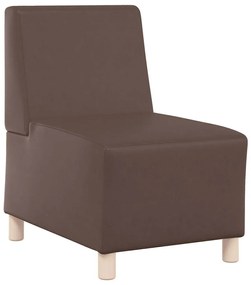 barna műbőr kanapéfotel 55 cm