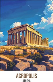 Poszter 21x29,7cm Acropolis, Athens