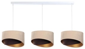 Csillár zsinóron GALAXY 3xE27/60W/230V bézs/barna/arany