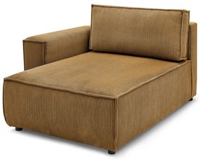 Mustársárga kordbársony kanapé modul (bal oldali) Nihad modular – Bobochic Paris