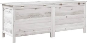 vidaXL fehér tömör fenyőfa kerti tárolóláda 150x50x56,5 cm