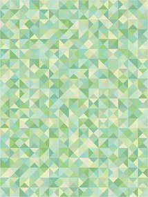 Fotótapéta Háromszögek geometria mozaik absztrakt bézs-zöld 206x275 +ragasztó