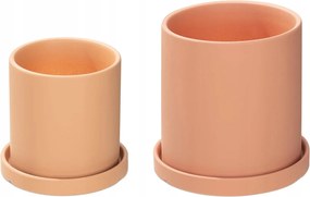 Virágtartó szett 2 db Navaris 14x14x14 és 11x11x11 kerámia