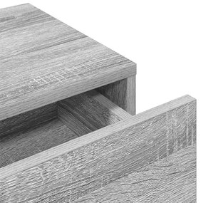 Falipolc fiókokkal szürke sonoma 60x26,5x15 cm műszaki fa