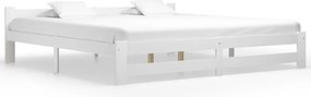 vidaXL fehér tömör fenyőfa ágykeret matrac nélkül 200 x 200 cm