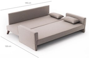 Design összecsukható kanapé Marisela 208 cm krém