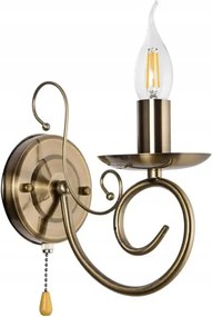 Arany színű gyertyatartó motívummal ellátott fali lámpa a folyosóra a Ven ajtónál