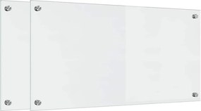 vidaXL Konyhai splashback 2 pcs Átlátszó 80 x 40 cm edzett üveg