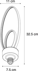 E27 LED Deco izzó fekete 6W 450 lm 3000K