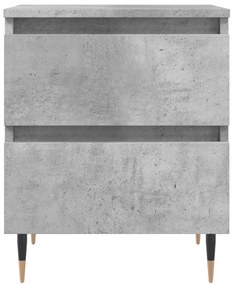 2 db betonszürke szerelt fa éjjeliszekrény 40 x 35 x 50 cm