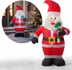 Felfújható Mikulás, Led Lámpák, Felfújható, Kerti dekoráció, Nagy! 120cm