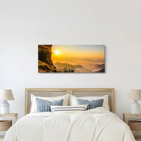 Egy völgy képe a reggeli ködben (120x50 cm)