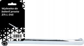 Mosdó kifolyócső egyenes ezüst csaptelep 3/4 350mm Cb