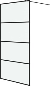 vidaXL fekete ESG tejüveg zuhanyfal 100 x 195 cm