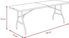Avenberg Karsten összecsukható catering asztal, 180 x 75 x 73 cm