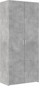 vidaXL betonszürke szerelt fa magasszekrény 80 x 42,5 x 185 cm
