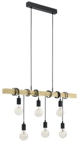 Eglo 55242 - Csillár zsinóron TOWNSHEND 6xE27/60W/230V