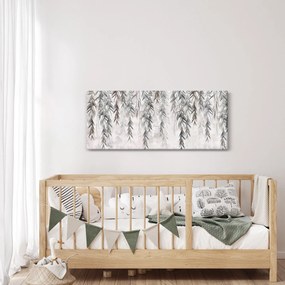 Kép - Fűzfa gallyak szürke vakolatban (120x50 cm)
