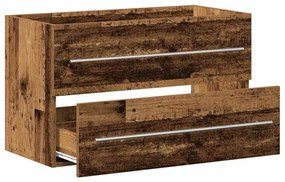 Antik fa színű szerelt fa mosdószekrény 80x38,5x48 cm