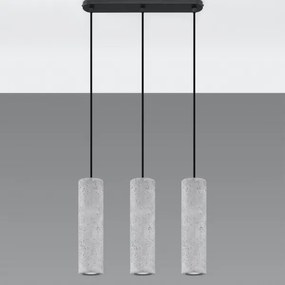 Sollux SL.0655 - LUVO 3xGU10/40W/230V beton/fekete függeszték