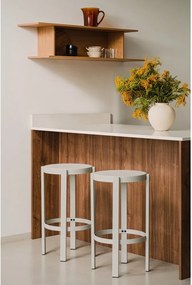 Világosszürke acél bárszék (ülésmagasság 65 cm) Doon – noo.ma