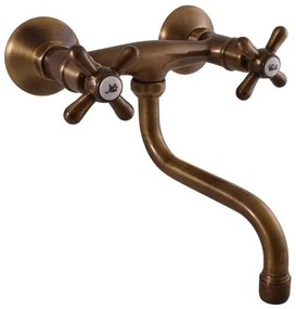 Mosogató keverő RAV SLEZÁK MORAVA 100 mm régi sárgaréz MK101.0/21SM