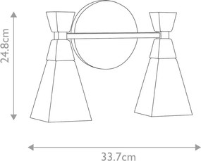 Elstead Lighting Bowtie BOWTIE-2-MB Fali lámpa 2x3 W/G9 3000 K 600 lm ip44