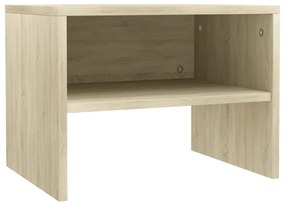 2 db sonoma tölgy színű szerelt fa éjjeliszekrény 40x30x30 cm