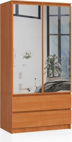 Szekrény S90 2D 2SZ 2 Tükör Clp Pk Éger Akd