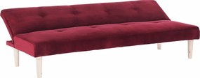 Kanapé széthúzhatós, bordó/tölgy, ALIDA