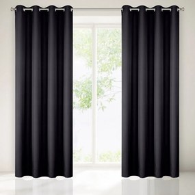 Elegáns függönyök fekete színben 140 x 250 cm