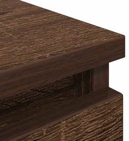 barna tölgyszínű szerelt fa TV-szekrény 100x35x54 cm