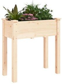 tömör fenyőfa kerti ültetőláda béléssel 71 x 37 x 76 cm