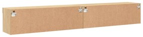 2 db sonoma tölgy színű TV-szekrény LED-ekkel 100x30x30 cm