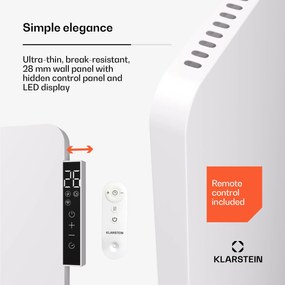 Klarstein Wonderbeam 900 Hybride Infravörös hősugárzó 108 x 60 cm 900 W Heti időzítő Távirányító